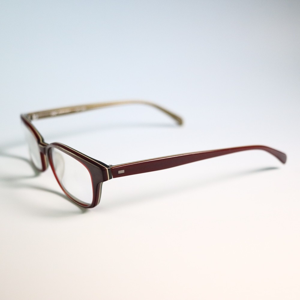 O&X OP-106U 50-17 148 eyeglasses red olive rectangle full frame N13